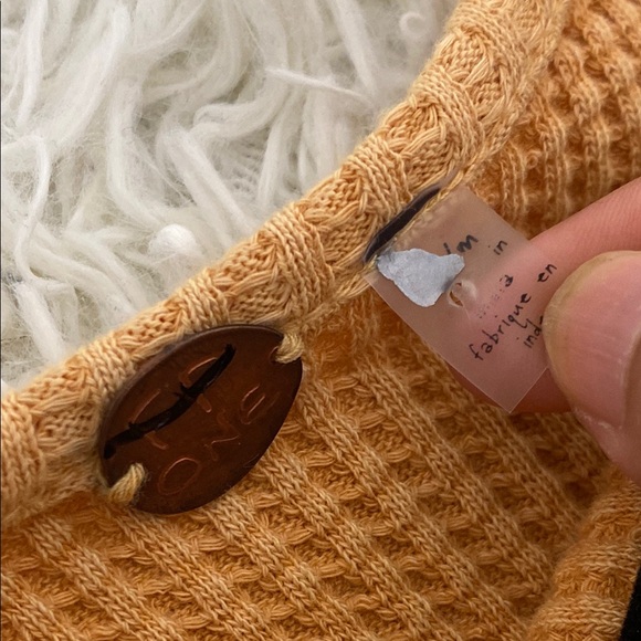 Free People FP Katya Thermal mini dress Ruched MustardYellow medium NWT - Picture 9 of 15